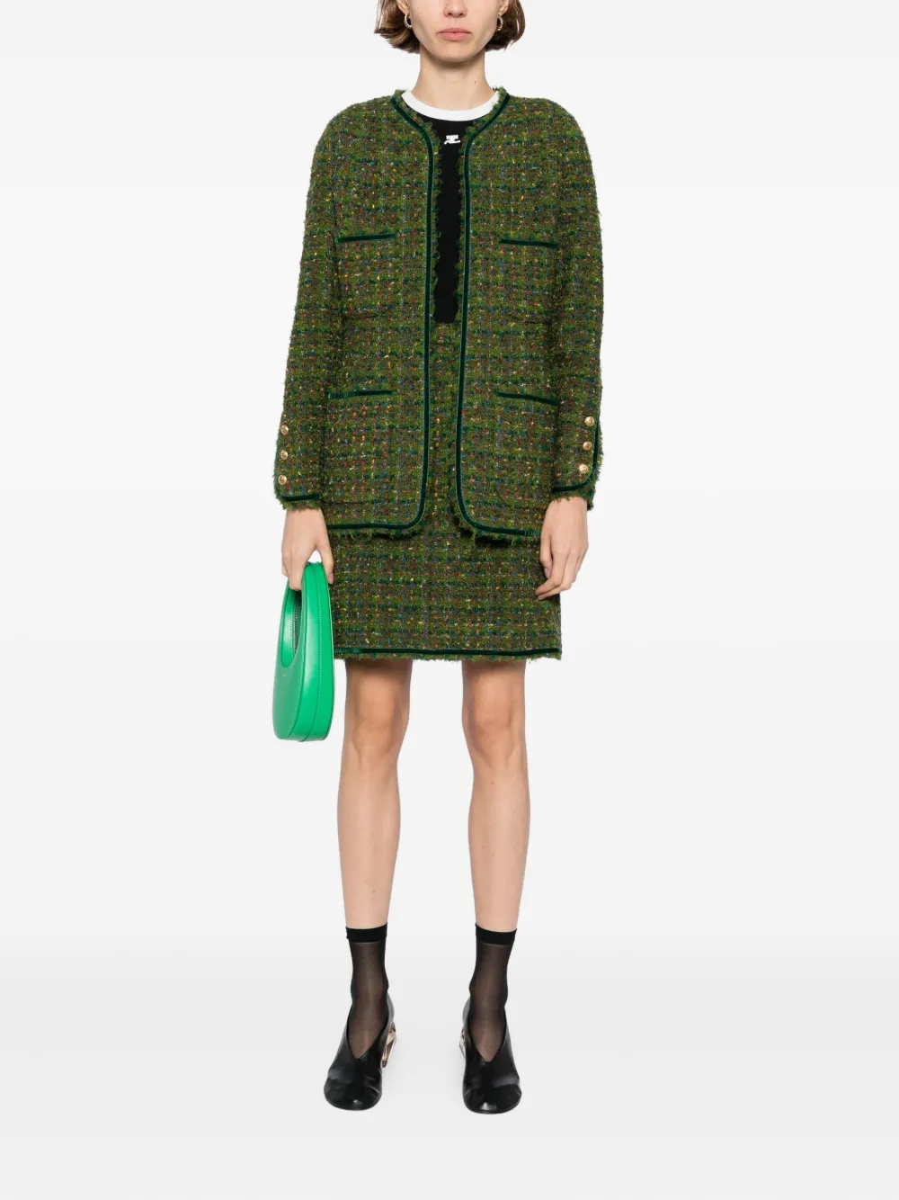 CHANEL Pre-Owned 1990-2000s Setup mantelpak - Groen