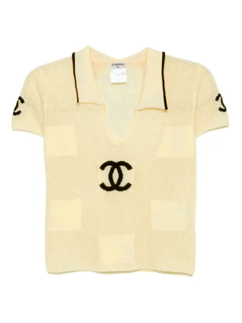 CHANEL Pre-Owned 2001 short-sleeved knitted T-shirt