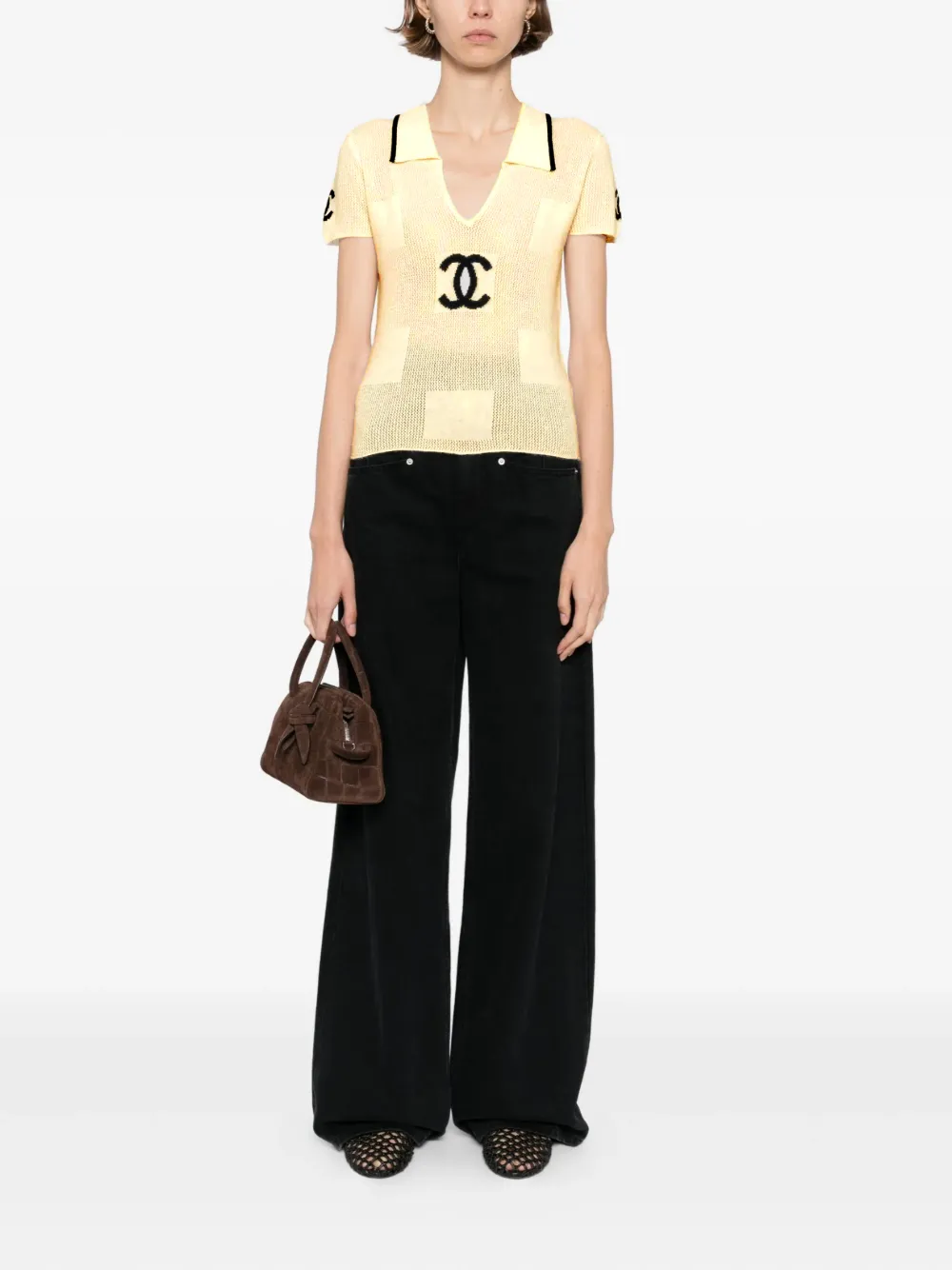 CHANEL Pre-Owned 2001 short-sleeved knitted T-shirt | T-Shirts & Jersey Shirts | Image 2