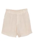 120% Lino pleated linen shorts - Neutrals