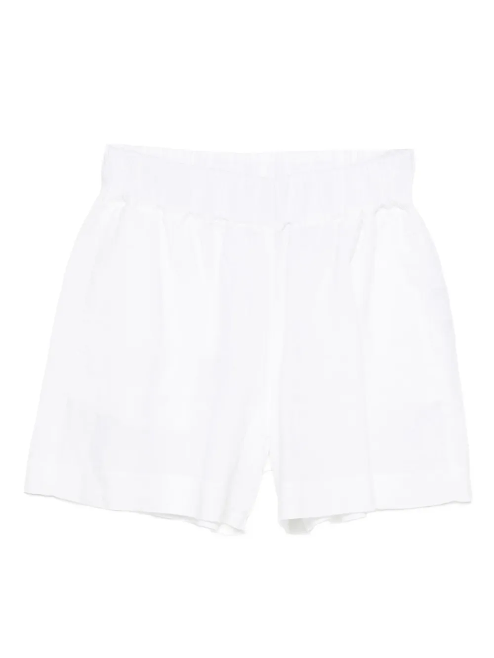 120% Lino Shorts met elastische taille Wit