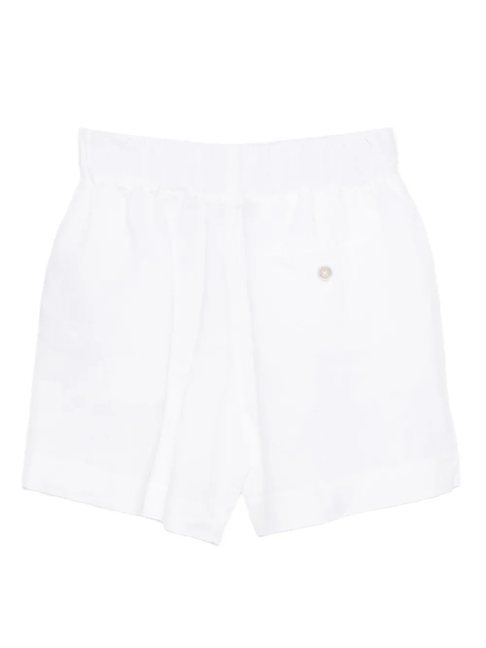 120% Lino Shorts met elastische taille Wit