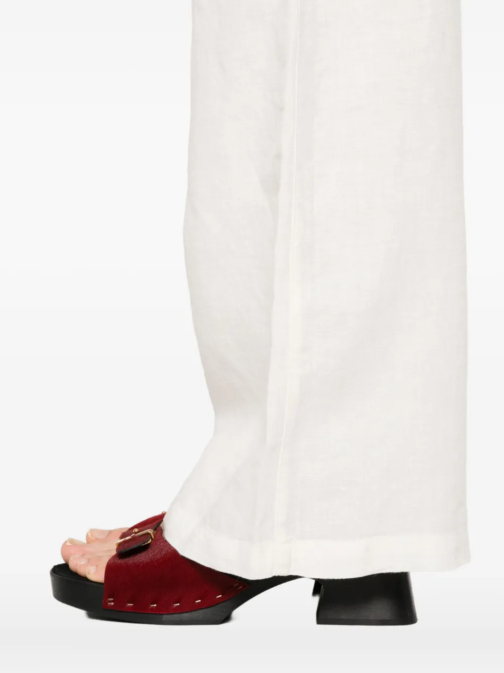 120% Lino Wollen broek Beige