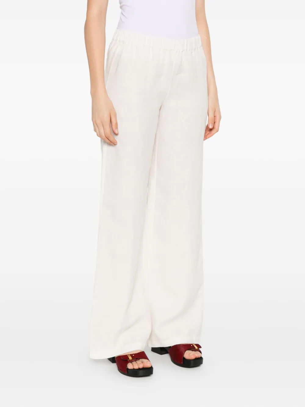 120% Lino Wollen broek Beige