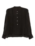 120% Lino button-detailed linen shirt - Black