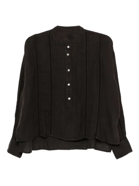 120% Lino button-detailed linen shirt