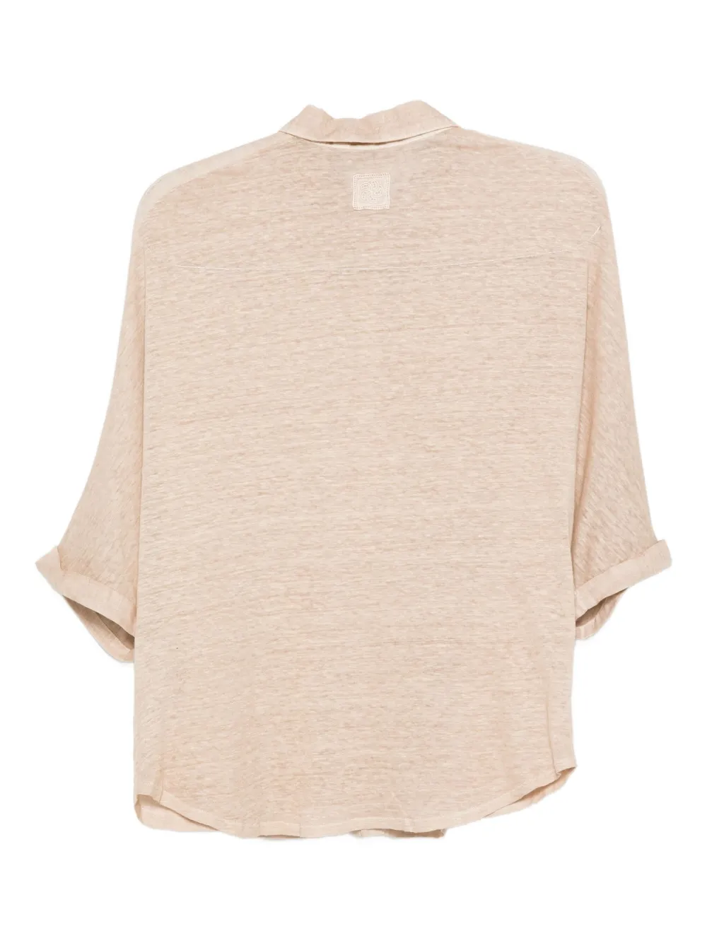 120% Lino Linnen overhemd Beige