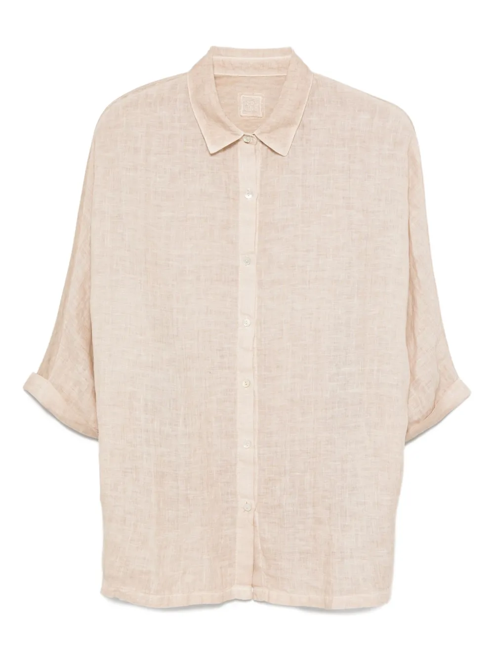 120% Lino Linnen overhemd Beige