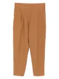 120% Lino pleated linen trousers - Brown