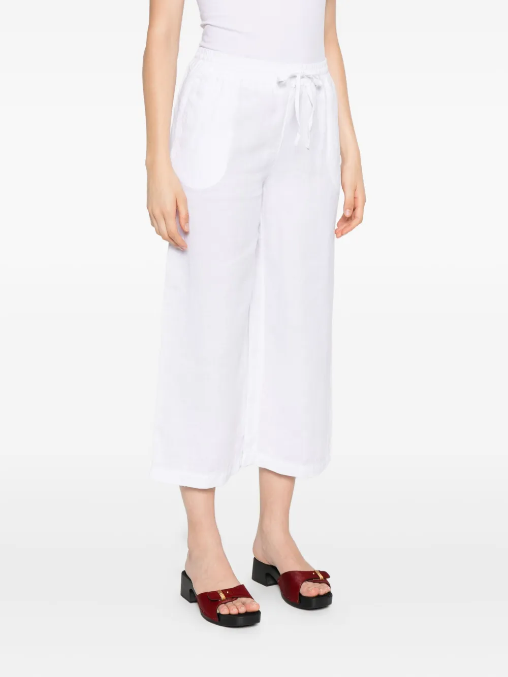 120% Lino Linnen broek Wit
