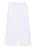 120% Lino drawstring linen trousers - White