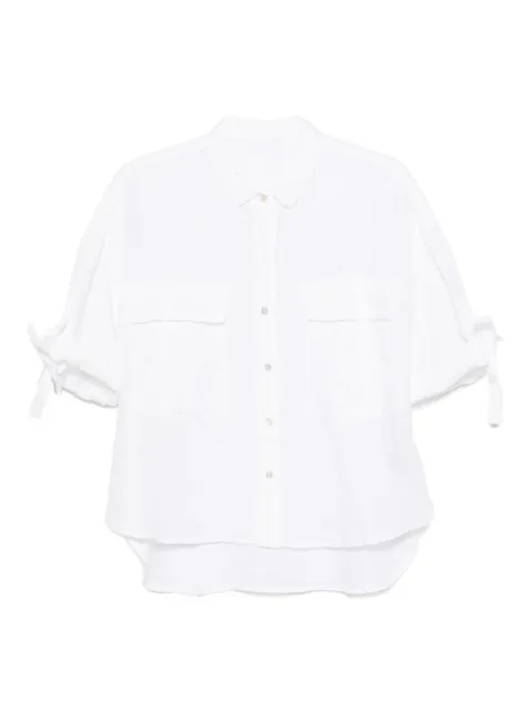 120% Lino tied-sleeve linen shirt