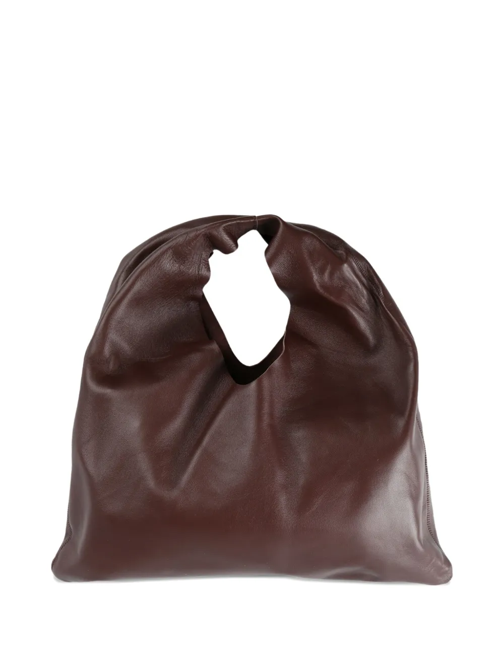 The Row draped leather tote bag Bruin