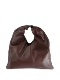 The Row draped leather tote bag - Brown