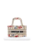 Christian Dior Pre-Owned 2020 Mini Canvas Embroidered Hibiscus Book Tote handbag - Brown