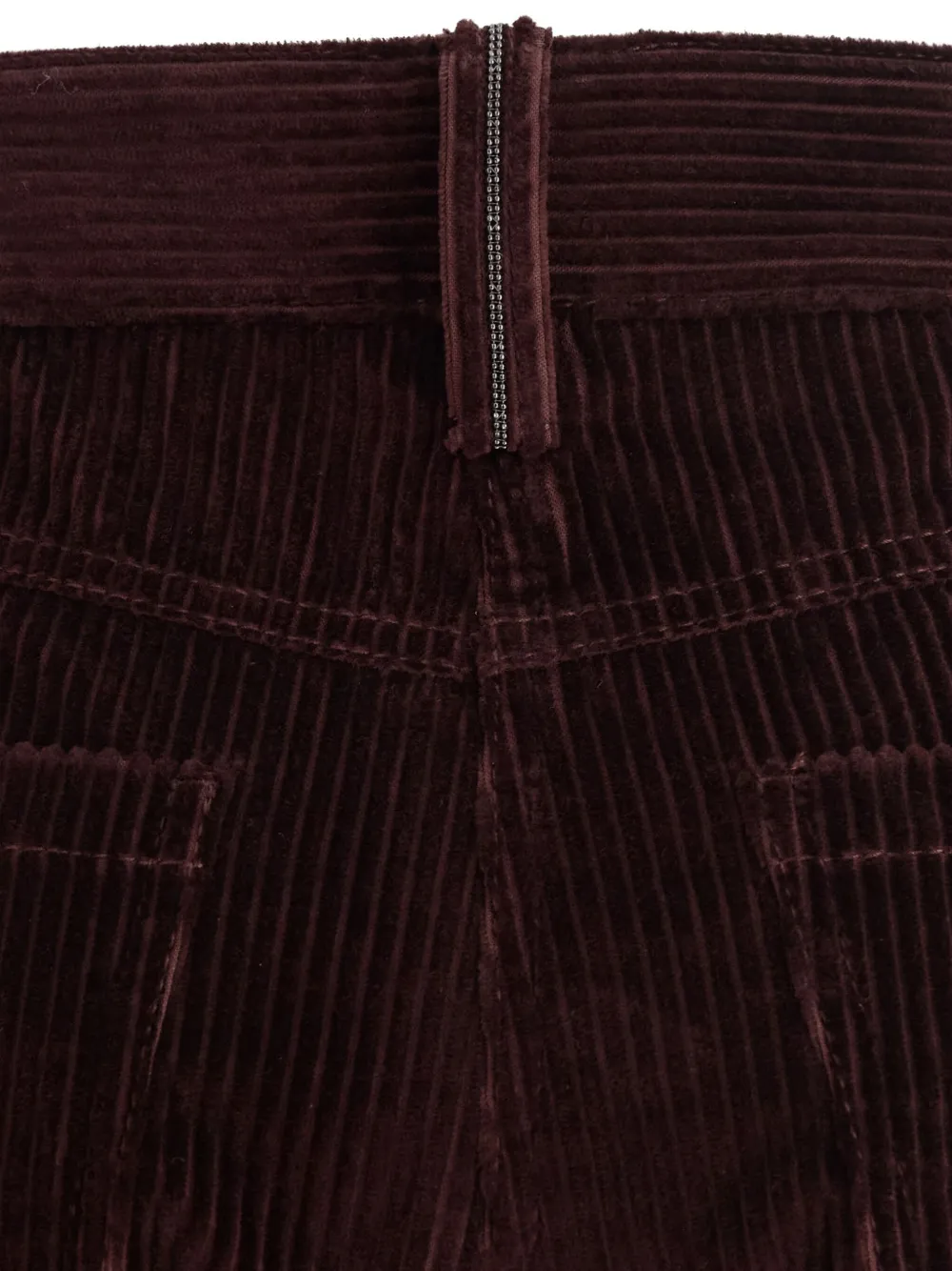 Brunello Cucinelli Ribfluwelen broek Rood