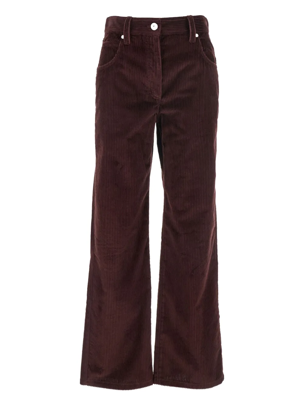 Brunello Cucinelli Ribfluwelen broek Rood