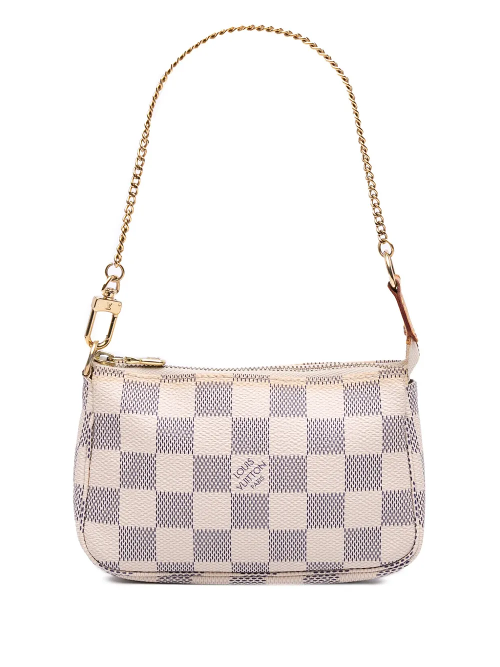Louis Vuitton Pre-Owned 2008 ダミエ アズール ポシェット アクセソワール ハンドバッグ ミニ - ホワイト Louis Vuitton Pre-Owned 2008 ダミエ アズール ポシェット アクセソワール ハンドバッグ ミニ - ホワイト