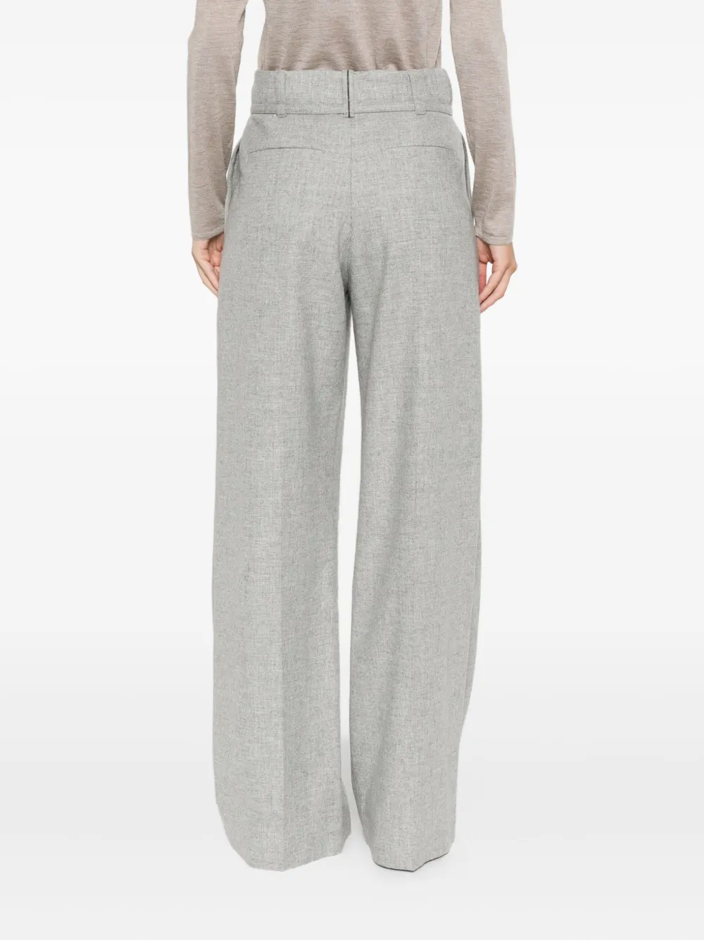Brunello Cucinelli pleated belted trousers Grijs