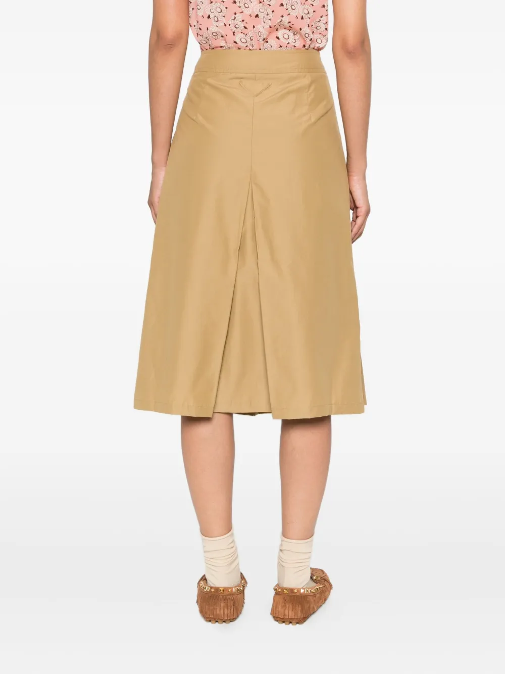 Prada pleated midi skirt Beige