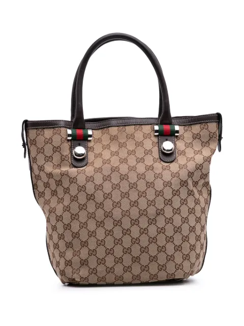 Gucci Pre-Owned 2016-2025 Medium GG Canvas Web Match Ball tote bag