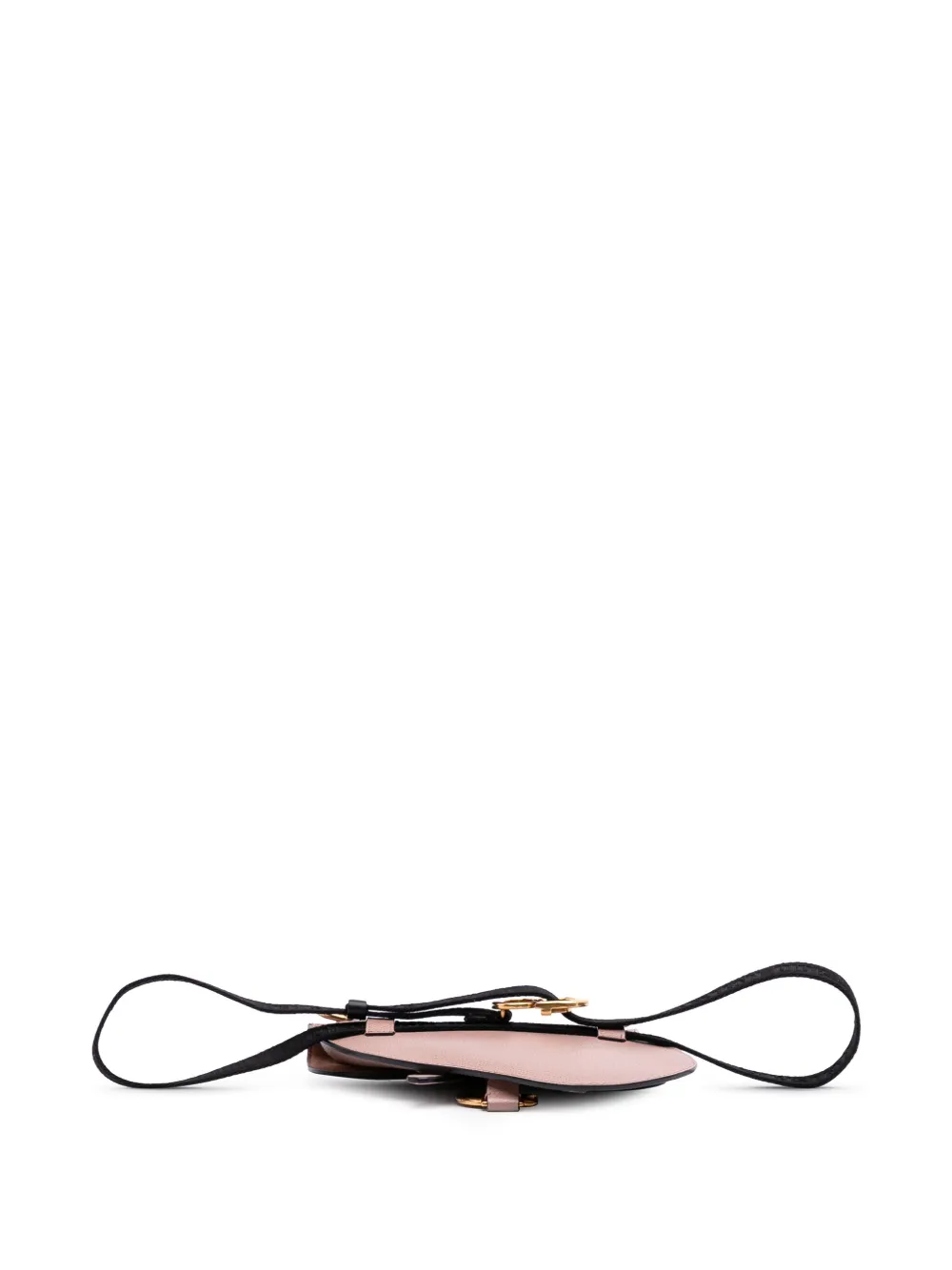Pre-owned Dior 2019 Grained Calfskin Saddle Belt Bag In Pink