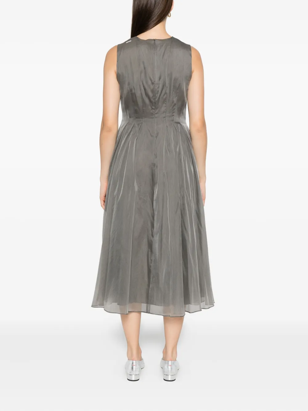 'S Max Mara crystal-embellished midi dress Grijs
