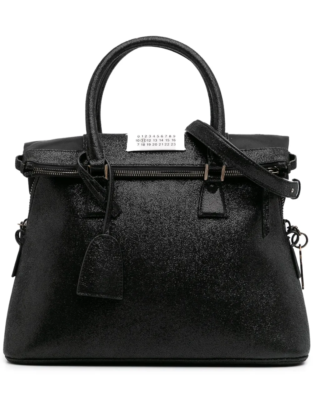 Pre-owned Maison Margiela 2016-2025 Medium Metallic Suede 5ac Classique Satchel