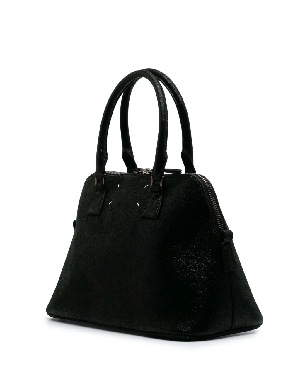 Pre-owned Maison Margiela 2016-2025 Medium Metallic Suede 5ac Classique Satchel