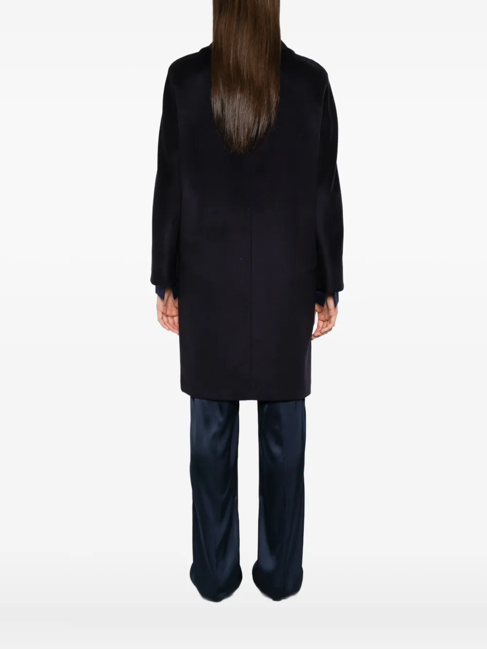 Max Mara double-breasted wool coat Blauw