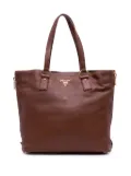 Prada Pre-Owned 2000-2025 Vitello Daino Side Zip Shopper tote bag - Brown
