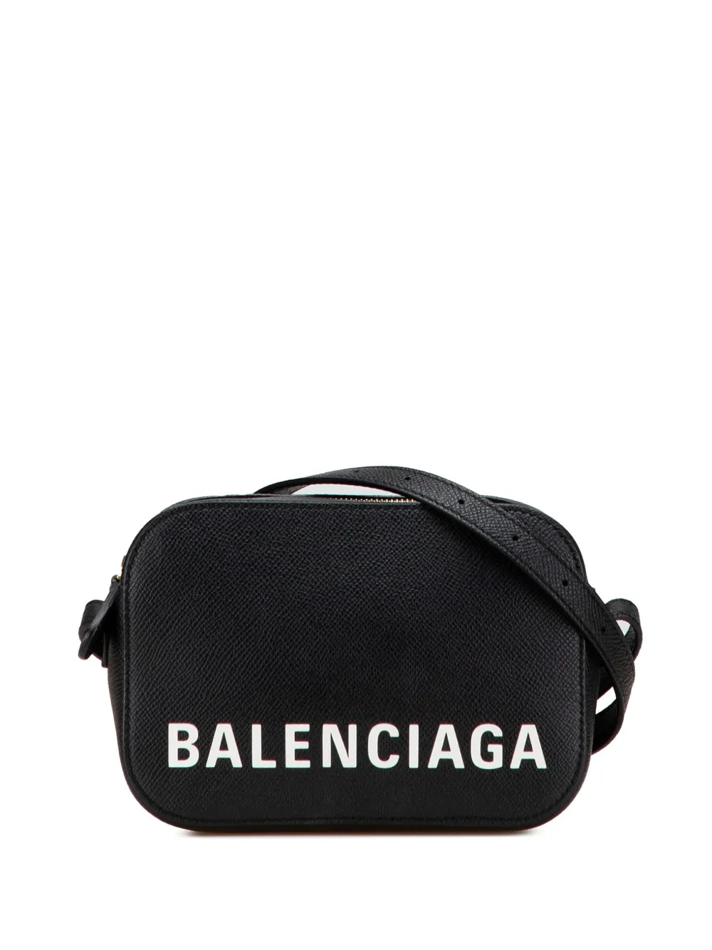 Balenciaga Pre-Owned 2019-2025 XS Grained Calfskin Logo Ville Camera Bag crossbody bag | Black | Image 1