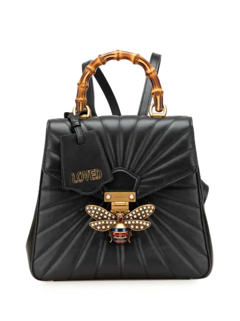 Gucci Pre-Owned 2016-2025 Calfskin Bamboo Trapuntata Queen Margaret backpack