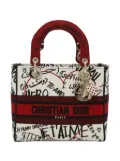 Christian Dior Pre-Owned 2021-2025 Medium Canvas DiorAmour Graffiti Lady D Lite satchel - Red