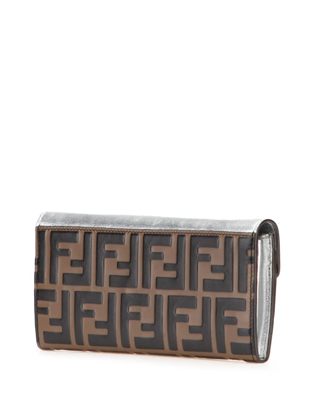 Fendi Pre-Owned 2010-2025 Zucca Embossed Leather F is Fendi Continental Wallet long wallets | Image 2