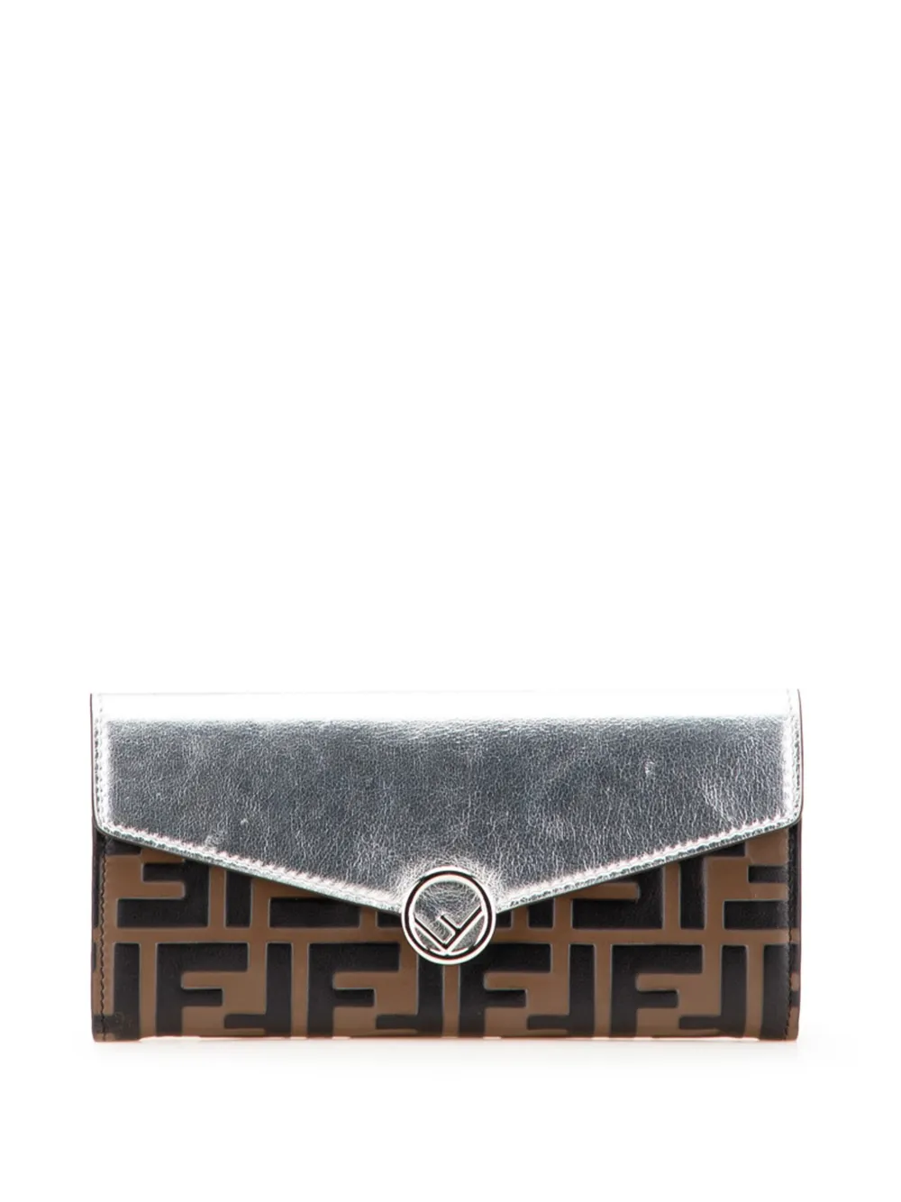 Fendi Pre-Owned 2010-2025 Zucca Embossed Leather F is Fendi Continental Wallet long wallets | Brown | Image 1