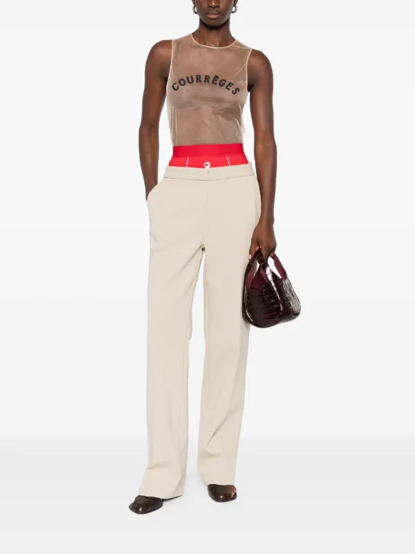 Courrèges ロゴ チュールトップ | ニュートラル | FARFETCH JP