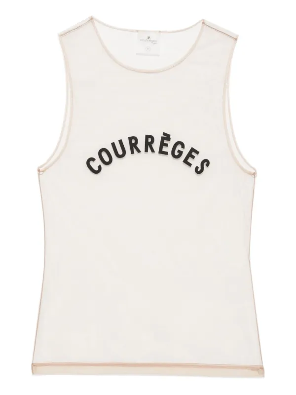 Courrèges ロゴ チュールトップ | ニュートラル | FARFETCH JP