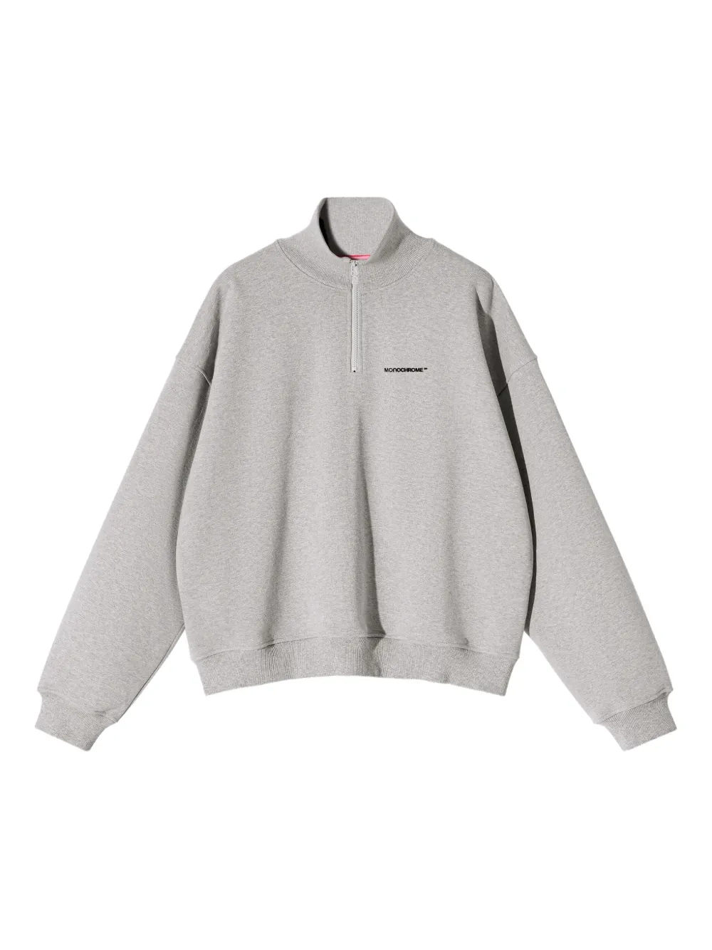 MONOCHROME half-zip cotton sweatshirt | Grey | Image 1