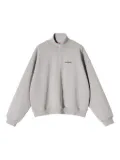 MONOCHROME half-zip cotton sweatshirt - Grey