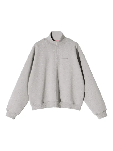 MONOCHROME half-zip cotton sweatshirt