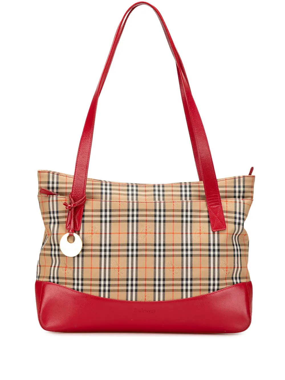 Burberry Pre-Owned 20th Century ヘイマーケットチェック キャンバス トートバッグ - ブラウン Burberry Pre-Owned 20th Century ヘイマーケットチェック キャンバス トートバッグ - ブラウン