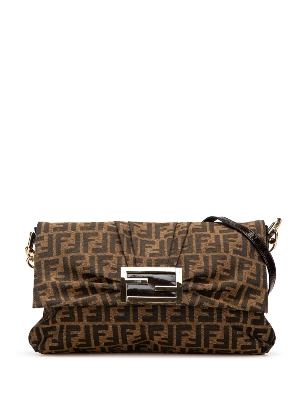 Fendi Pre-Owned 2010-2025 Zucca Canvas Mia Flap crossbody bag | Brown | Image 1