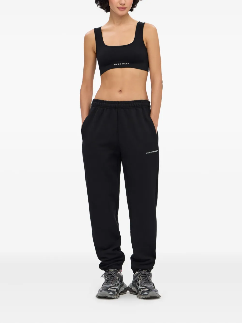 Monochrome Logo-detailed Sweatpants In Black
