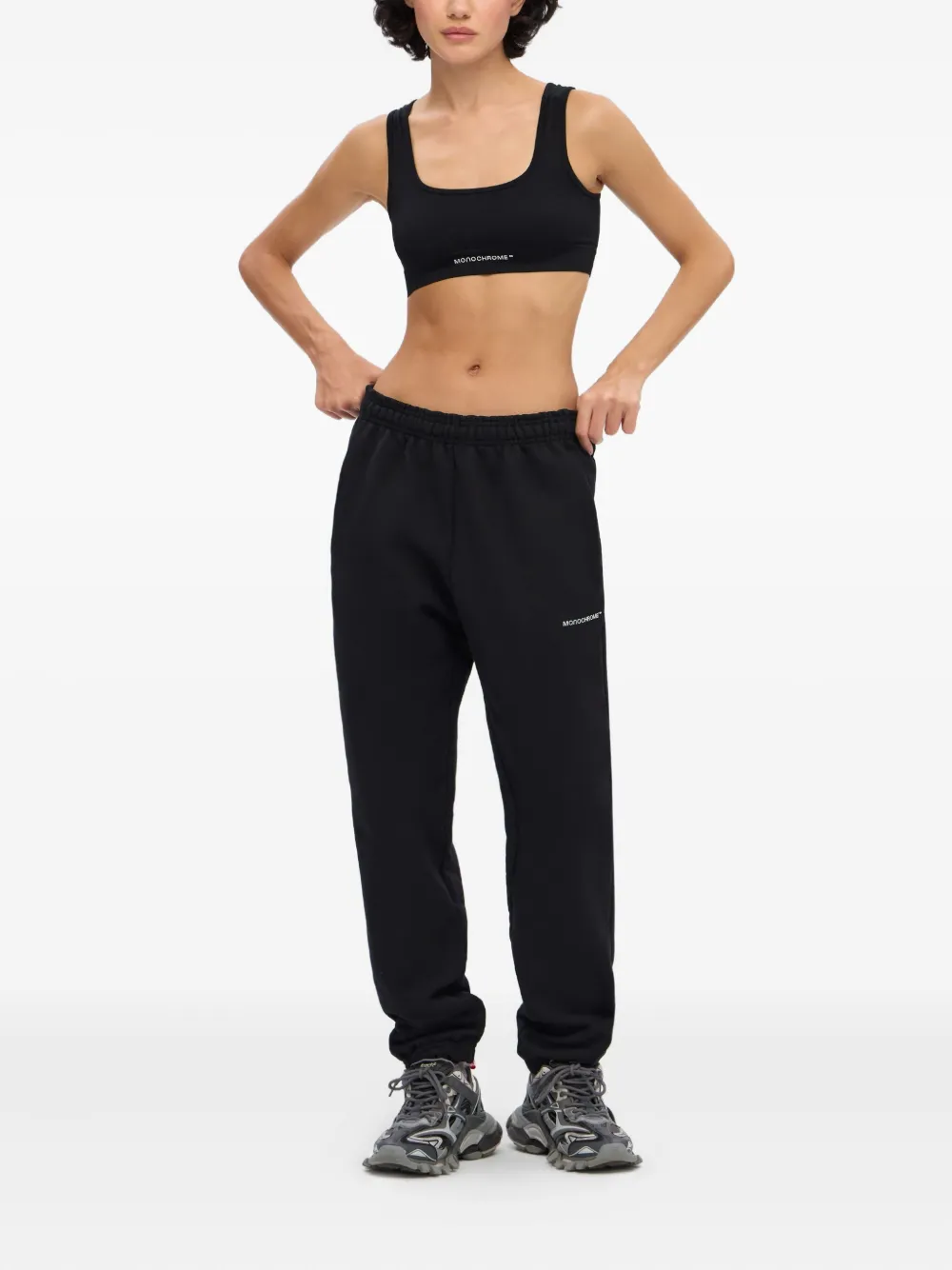 Monochrome Logo-detailed Sweatpants In Black