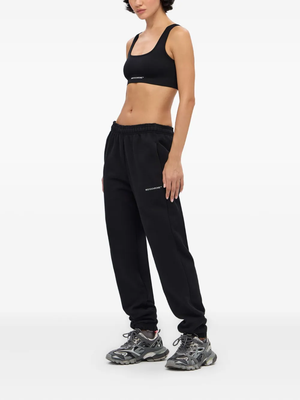 Monochrome Logo-detailed Sweatpants In Black