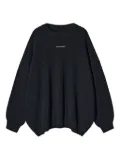 MONOCHROME ribbed cotton sweater - Black