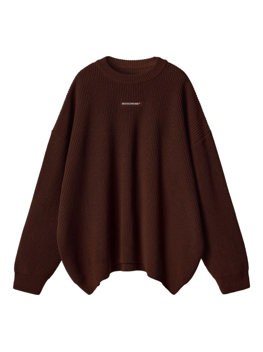 MONOCHROME ribbed crew-neck sweater | Brown | Image 1