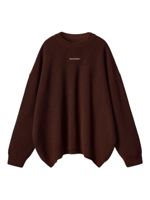 MONOCHROME ribbed crew-neck sweater