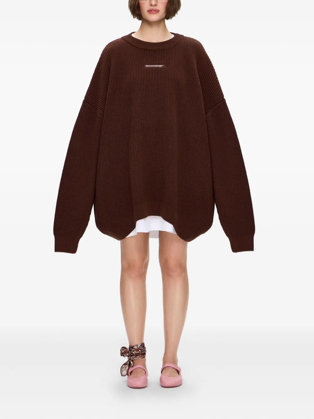 MONOCHROME ribbed crew-neck sweater | Knitted Sweaters | Image 2